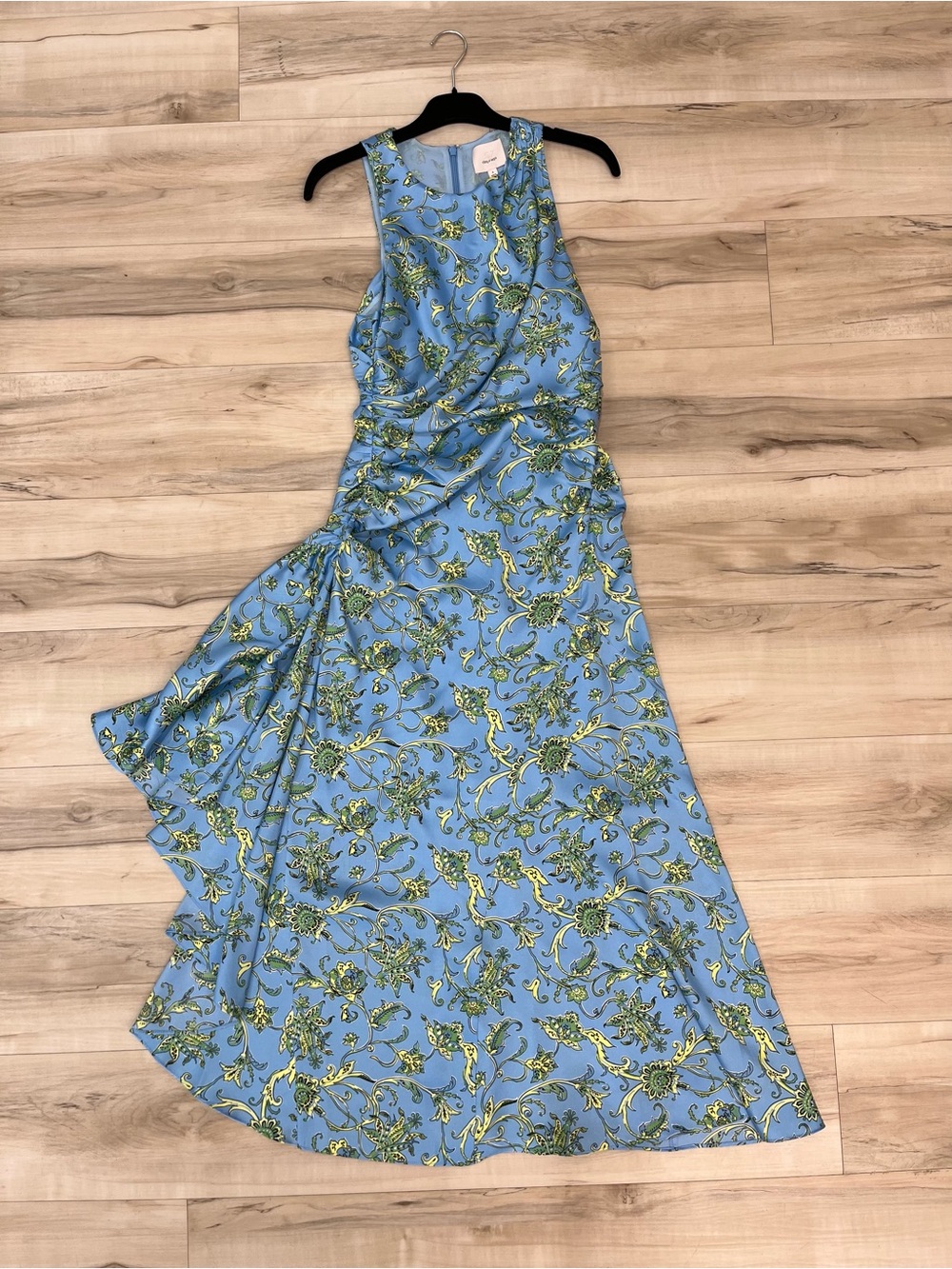 cinq a sept Light Blue Floral Halter Maxi Dress